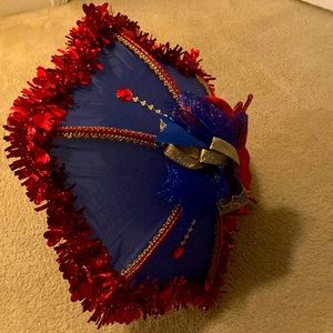 Handmade Mardi Gras umbrella